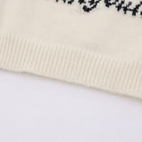 Women Sweater Color Matching Sweater Female O-neck Short Sweater