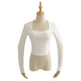 Women T-Shirt Long-Sleeved T-shirt Women's Autumn Slimming Top