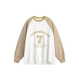 Unisex Hoodie Retro College Style Student Casual Sweatshirt Male and Female