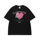 Men T Shirt Fashion Brand Heart Printing Short-Sleeved T-shirt Men and Women Couple