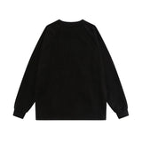 Men Hoodie Five-Pointed Star round Neck Sweater Sports Loose Casual Long Sleeve Pullover Top