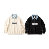Unisex Hoodie Vintage Printed Loose Lapels Sweatshirt Men's and Women's Tops