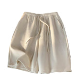 Men Sweatpants Khaki Waffle Shorts Summer Loose Casual Sports Pants