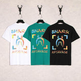 Bathing Ape T Shirt Summer Short Sleeve Letter Print Round Neck Pullover T-shirt