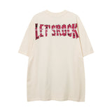 Men T Shirt Printed Short-Sleeved T-shirt for Men and Women Couple Retro Loose Hip Hop