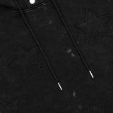 Men Hoodie Turtleneck Hooded Sweatshirt Five-Pointed Star Loose Casual
