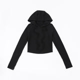 Women T-Shirt Autumn Pullover Hooded Slim Fit T-shirt