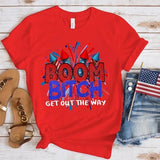 Women's Independence Day T Shirt round Neck Short Sleeve T-shirt Women's Top