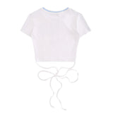 Women T-shirt Letter Printed Short T-shirt Women's Summer Casual