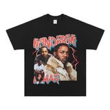 Kendrick Lamar T Shirts Cotton Hip Hop Rap Loose Short Sleeves