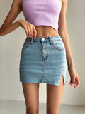 Women Skirt Summer Korean Retro Denim Shorts