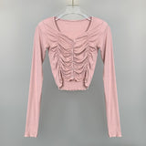 Women Long Sleeve Shirt Women's V-neck Top