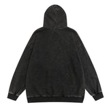 Men Hoodie Letter Hooded Sweater Men's Washed and Worn Long Sleeve Loose Sports