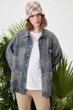 Unisex Jacket Autumn Plaid Denim Jacket Women's Clothing