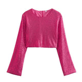 Women Skirt Autumn T-shirt Short Top and Skirt Suit