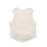 Women Vest Letter Print Short Vest for Girls Summer Sleeveless