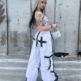 Women Cargo Pants Overalls Women's Stitching Loose Slimming