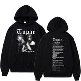 Retro Rapper Tupac 2pac Hoodie Hip Hop pria Hoodie
