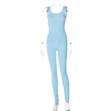 Women Jumpsuit Summer Fashion Sexy Slim Sleeveless Jumpsuit