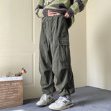 Men Sweatpants Vintage Ankle Banded Working Pants Autumn and Winter Loose Casual Trousers