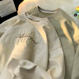 Men Hoodie Suede Sweater Autumn All-Match Steel Seal Loose Casual