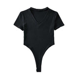 Women T-Shirt Short Sleeve Repair Jumpsuit