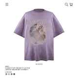American vintage street T-shirt retro men's loose casual half-sleeved shirt