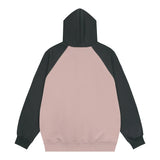 Men Hoodie Stitching Raglan Sleeve Hooded Sweater Men's Long Sleeve Pullover Hoodie