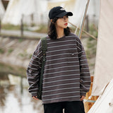 Unisex Hoodie Retro Crew Neck Men's and Women's Loose Long-Sleeved T-shirt