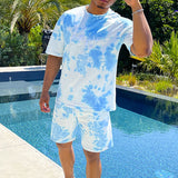 Men Co-Ords Summer Men's Casual round Neck Shorts Short Sleeve T-shirt
