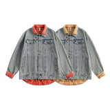 Unisex Jacket Autumn Contrast Colors False-Two-Piece Coat Women's Clothing