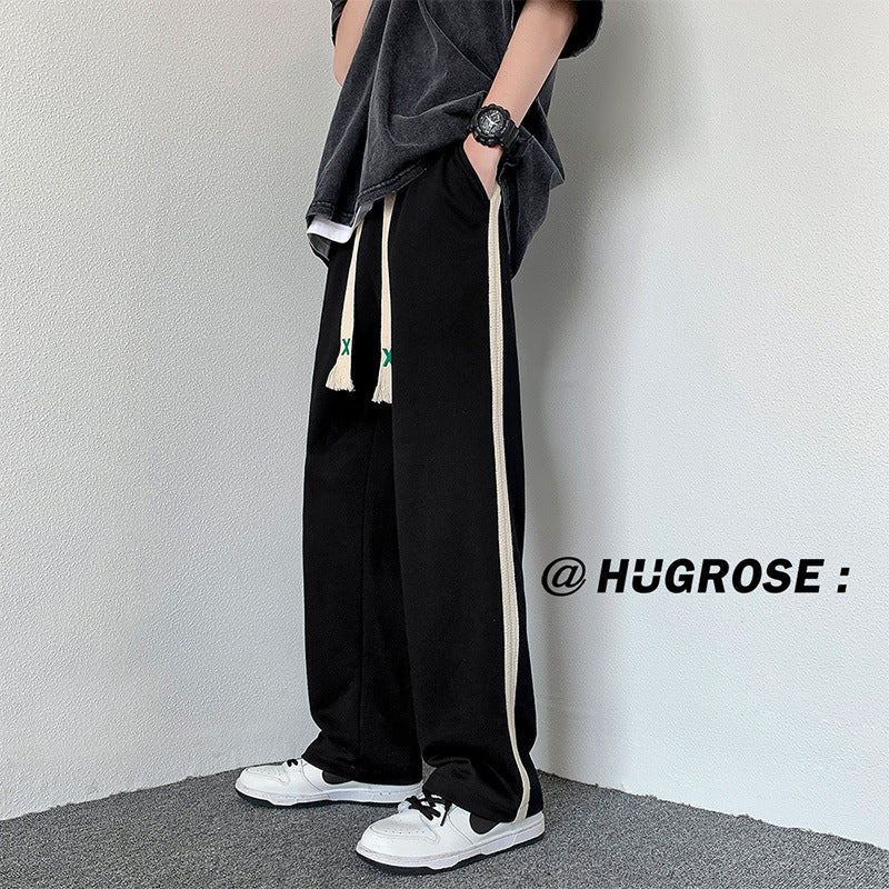 Men Sweatpants Striped Sports Pants Men's Summer Loose Casual Pants