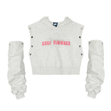 Women Hoodie Cropped Hoodie Girls Spring and Autumn Print Leisure