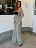 Women Sweater Dress Knitted Polo Long Skirt Sun Protection Dress Women