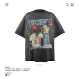 American vintage street T-shirt men's loose top