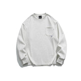 Unisex Hoodie Vintage Pocket Loose round Neck Sweater Couples Coat