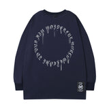 Men Long Sleeve Shirt round Neck Sweater Men's Spring and Autumn Loose Long Sleeve T-shirt Women's Coat