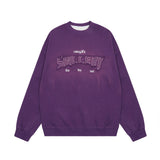 Men Hoodie Embroidered Crew Neck Sweater Spring and Autumn Loose Top Casual