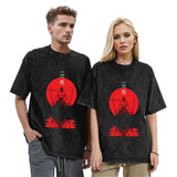 Roronoa Zoro Washed T-Shirt Men Santoryu Zoro Y2K Funny Cott