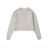 Women Sweater Short Sweater for Girls Autumn Casual Long Sleeve
