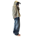 Palazzo Pants Jeans Women's Autumn Washed Ruan Handsome Hiphop Straight Loose