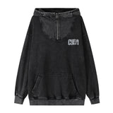 Men Hoodie Sweater Men's Autumn and Winter Washed and Worn Loose