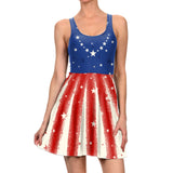 National Flag Day Dress Summer Sleeveless Vest Printed Dress