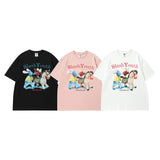 Men's T-shirt Spring and Summer Men's Cartoon Printed Casual Short-Sleeved T-shirt Men's and Women's