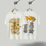 Travis Scott T-Shirt Travis Scott Utopia Tour Skull Soldier Casual Print Loose Short Sleeve