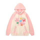 Women Hoodie Hooded Sweater Loose Women's Autumn Color Matching