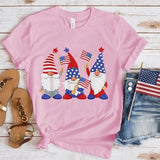Women's Independence Day T Shirt round Neck Short Sleeve T-shirt