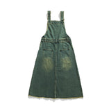 Unisex Sweatshirt Autumn Denim Suspender Skirt