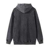 Men Hoodie Hooded Sweaters Menswear Washed and Worn Loose Pullover