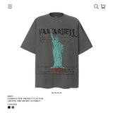 American vintage street T-shirt vintage cotton summer boys